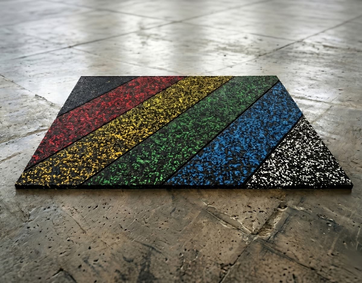 Sportvloer rubberen matten in verschillende kleuren